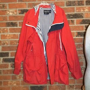 Vintage Nautica red rain jacket